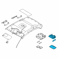 OEM 2012 Hyundai Elantra Room Lamp Assembly Diagram - 92850-3X050-YDA