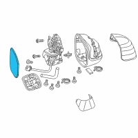 OEM 2014 Honda Civic Mirror Sub-Assembly, Driver Side Diagram - 76253-TR4-C01