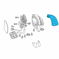 OEM 2012 Honda Civic Cap, Driver Side Skull (Dyno Blue Pearl) Diagram - 76251-TR0-A01ZA