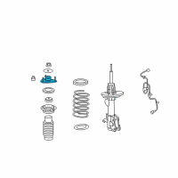 OEM 2009 Acura MDX Rubber, Front Shock Absorber Mounting Diagram - 51920-STX-A51