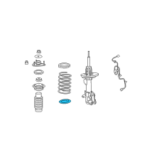 OEM 2008 Acura MDX Rubber, Right Front Spring (Lower) Diagram - 51403-STX-A51