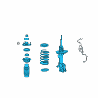 OEM 2013 Acura MDX Shock Absorber Assembly, Right Front Diagram - 51601-STX-A59