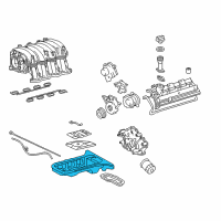 OEM 2008 Toyota Sequoia Upper Oil Pan Diagram - 12111-0F020