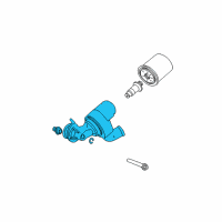 OEM 1997 Ford Explorer Oil Cooler Assembly Diagram - F87Z6A642CA