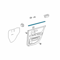 OEM 2003 Toyota Highlander Inner Weatherstrip Diagram - 68173-48020