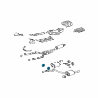 OEM 2006 Lexus GS430 Support, Exhaust Pipe Diagram - 17565-46040