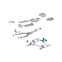 OEM 2009 Lexus GS450h Support, Exhaust Pipe No.4 Diagram - 17509-50030