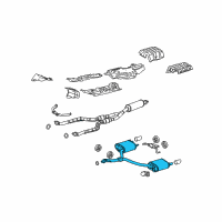 OEM Lexus GS300 Exhaust Tail Pipe Assembly Diagram - 17430-50270