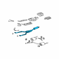 OEM 2007 Lexus GS350 Front Exhaust Pipe Assembly Diagram - 17410-31470