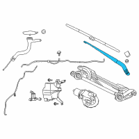 OEM Nissan Leaf Windshield Wiper Arm Assembly Diagram - 28886-3NF0A