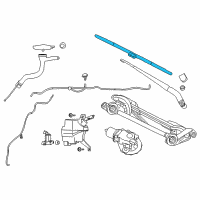 OEM 2022 Nissan Leaf Window Wiper Blade Assembly Diagram - 28890-3NF2A