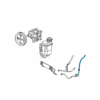 OEM 2007 Dodge Ram 2500 Line-Power Steering Pressure Diagram - 68164575AA