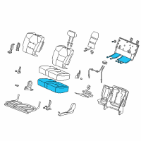 OEM 2009 Acura MDX Pad, Driver Side Middle Seat Cushion Diagram - 81732-STX-A01