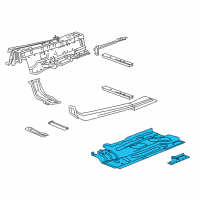 OEM Cadillac Front Floor Pan Diagram - 23374929