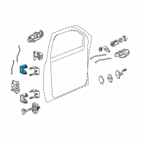 OEM 2006 Chevrolet Trailblazer Upper Hinge Diagram - 88937054