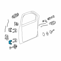 OEM Oldsmobile Bravada Lower Hinge Diagram - 88937052