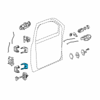 OEM 2008 Chevrolet Trailblazer Upper Hinge Diagram - 88937053