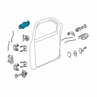 OEM 2004 GMC Envoy XL Handle, Outside Diagram - 19120088