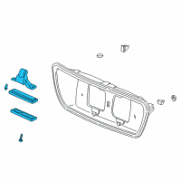 OEM 1998 Acura RL Light Assembly, License Diagram - 34100-SV4-A01