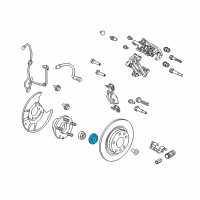 OEM Lincoln Wheel Stud Seal Diagram - AE5Z-1N135-A