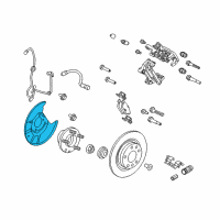 OEM 2008 Mercury Milan Splash Shield Diagram - AE5Z-2C028-A