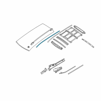 OEM 2005 Nissan Quest WEATHERSTRIP Roof Drip LH Diagram - 76843-5Z002