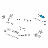 OEM Honda CR-V Dust Seal, Tie Rod Diagram - 53534-STK-A01