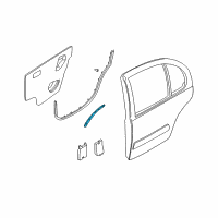 OEM 2001 Nissan Maxima Seal-Rear Door Partition, LH Diagram - 82839-2Y000