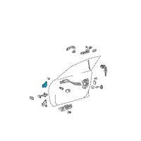 OEM 2003 Toyota Camry Upper Hinge Diagram - 68710-33031