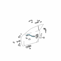 OEM 2002 Lexus ES300 Cable Assy, Front Door Inside Locking Diagram - 69750-33021