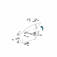 OEM 2003 Lexus ES300 Door Lock Cylinder & Key Set, Left Diagram - 69052-33241