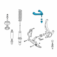 OEM 2000 Honda CR-V Arm Assembly, Right Front (Upper) Diagram - 51450-S10-020