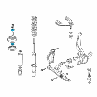 OEM Honda Prelude Rubber, Front Fork Mount Diagram - 51631-SS0-004