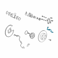 OEM 2008 Honda Accord Hose Set, Left Rear Brake Diagram - 01468-TA0-A00