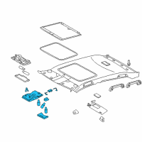 OEM 2012 Toyota Avalon Map Lamp Assembly Diagram - 63650-07030-A0