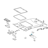 OEM 1998 Toyota Avalon Visor Lamp Bulb Diagram - 90084-98013