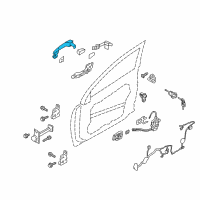 OEM 2011 Hyundai Sonata Door Handle Assembly, Exterior Diagram - 82651-3S210