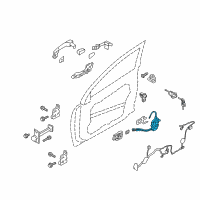 OEM Hyundai Sonata Latch Assembly-Front Door, RH Diagram - 81320-3S020