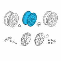 OEM 2016 Ford Transit Connect Wheel, Alloy Diagram - DT1Z-1007-E