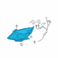 OEM 2008 Saturn Aura Composite Headlamp Diagram - 25854633