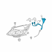 OEM 2008 Saturn Aura Socket & Wire Diagram - 15278916