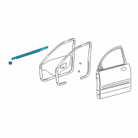 OEM 2003 Hyundai Sonata Weatherstrip Assembly-Front Door Belt Outside RH Diagram - 82220-3C000