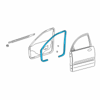 OEM 2001 Kia Optima WEATHERSTRIP-Front Door Body Side Diagram - 8211038010BT