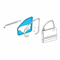 OEM 2003 Kia Optima WEATHERSTRIP Assembly-Front Door Side Diagram - 821303C001