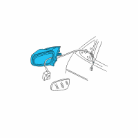 OEM 2000 Buick Regal Mirror Assembly Diagram - 10316927