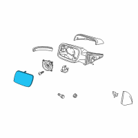 OEM 2017 Ford Explorer Mirror Glass Diagram - BB5Z-17K707-T