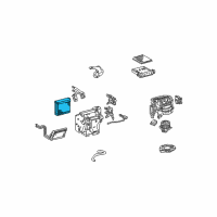 OEM 2007 Toyota FJ Cruiser Evaporator Core Diagram - 88501-35151