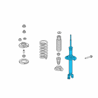 OEM 2010 Honda Accord Shock Absorber Unit, Rear Diagram - 52611-TE0-A02