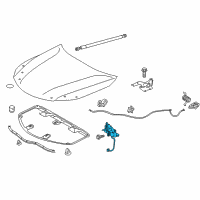 OEM 2015 Toyota Avalon Latch Diagram - 53510-07020