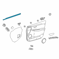 OEM 2020 Lexus NX300h WEATHERSTRIP, Front Door Diagram - 68171-78011